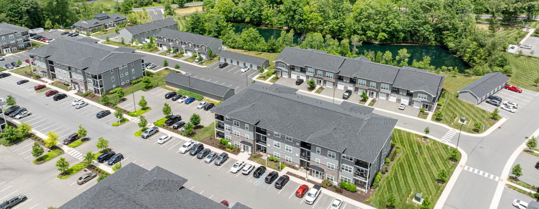 a high angle view of a building